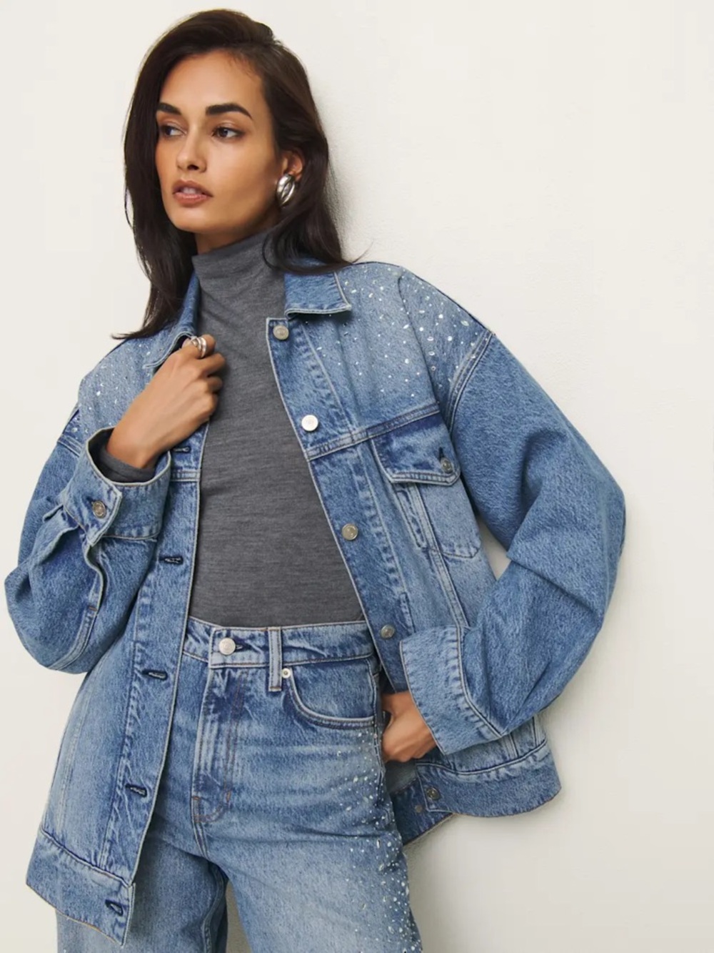 Reformation Brooks Oversized Denim Jacket